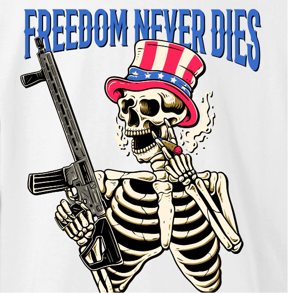 Transfer Stickers Freedom Never Dies - Morbid Elegance 