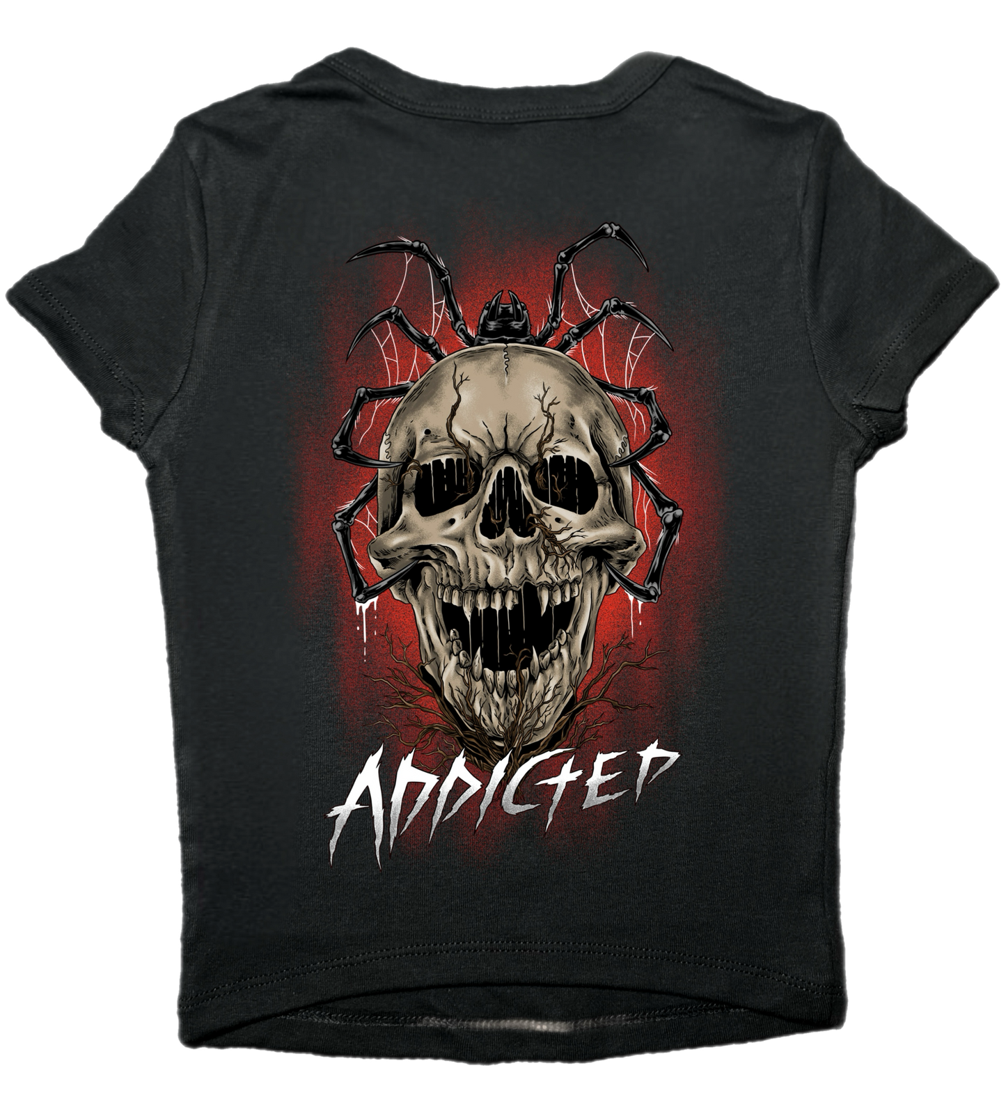 Addicted Ladies Micro Ribbed Tee - Morbid Elegance 