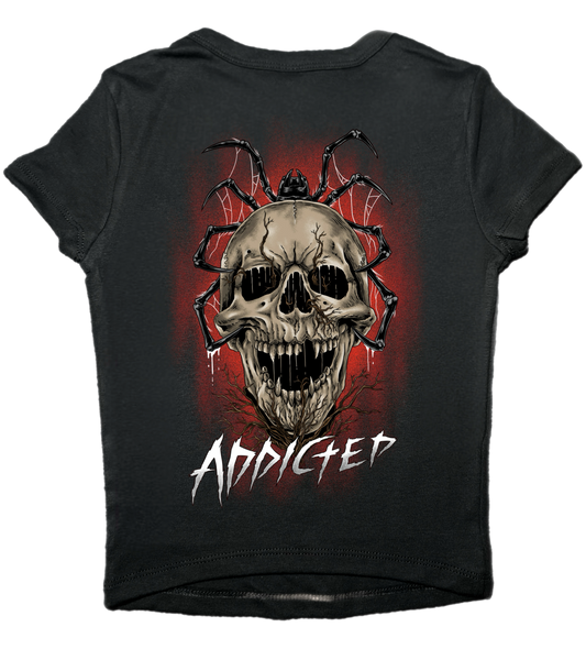 Addicted Ladies Micro Ribbed Tee - Morbid Elegance 