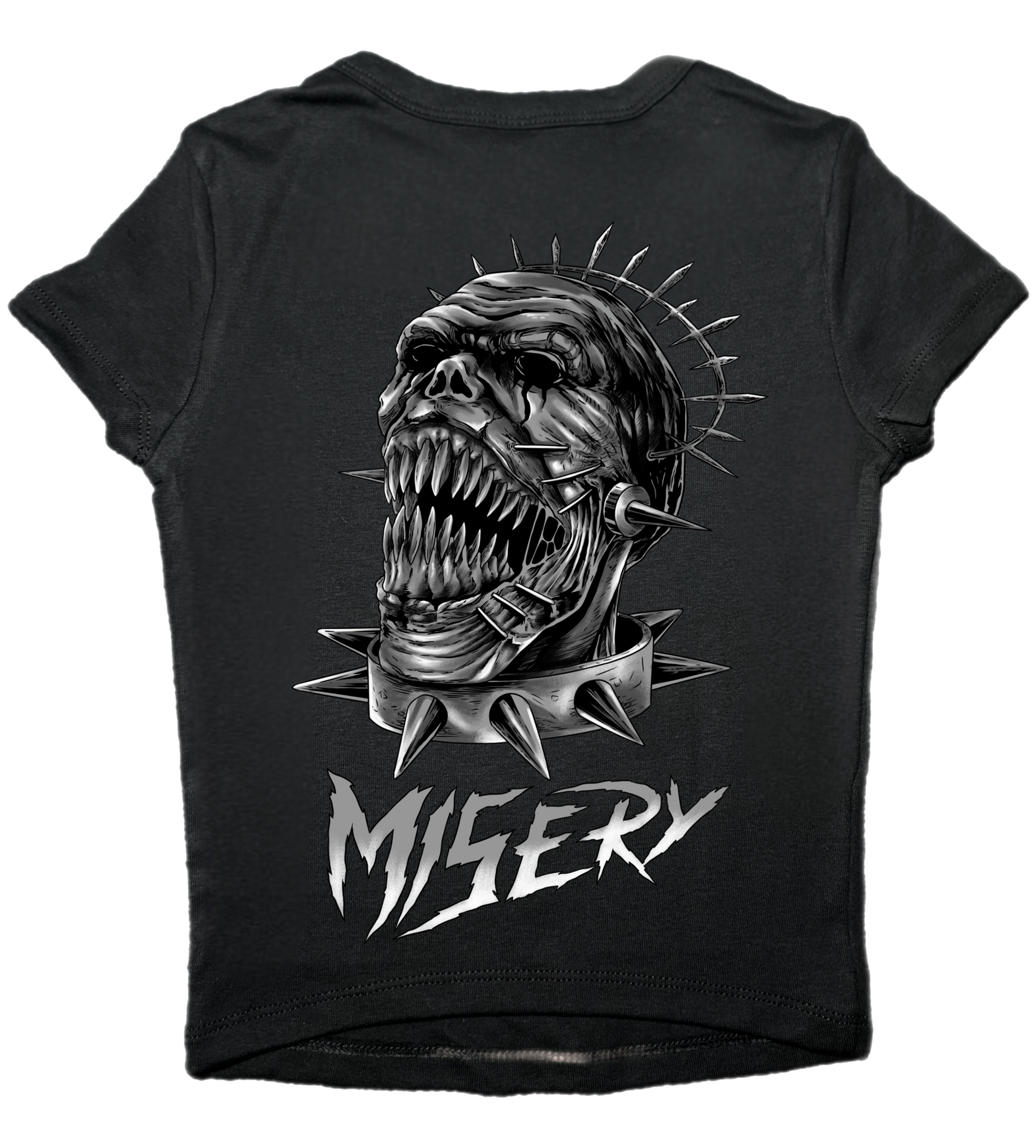 Misery Ladies Micro Ribbed Tee - Morbid Elegance 