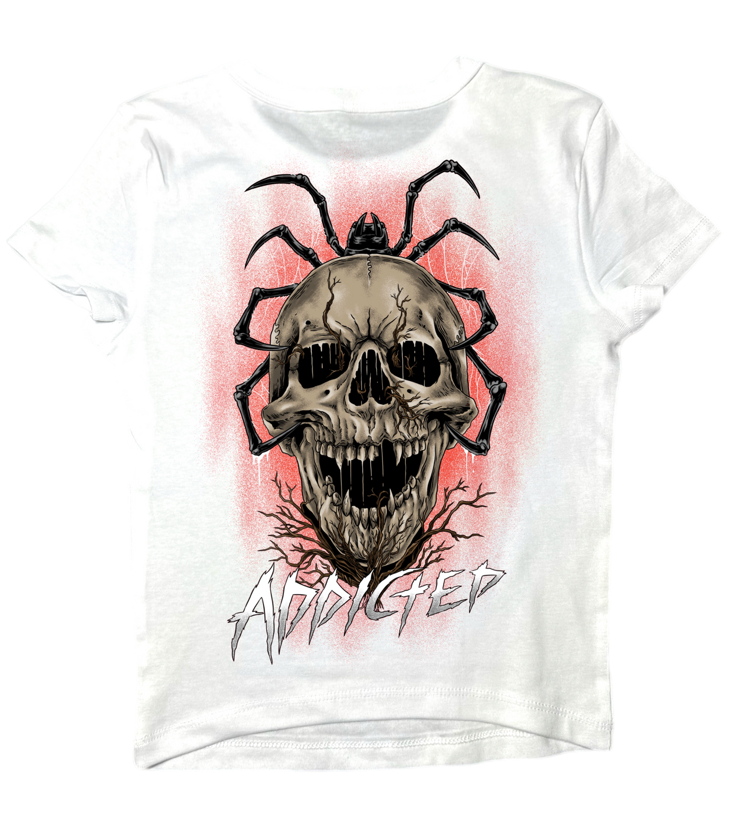 Addicted Ladies Micro Ribbed Tee - Morbid Elegance 