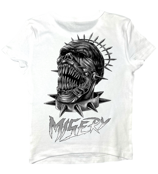 Misery Ladies Micro Ribbed Tee - Morbid Elegance 