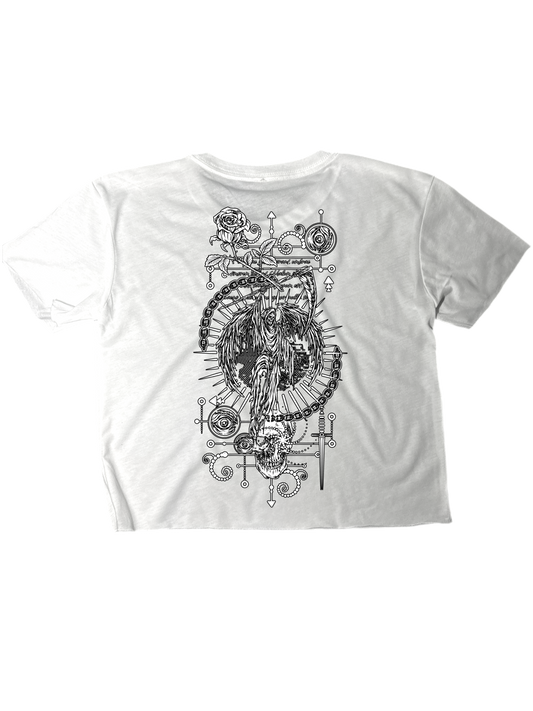 Angel of Death Relaxed crop top - Morbid Elegance 