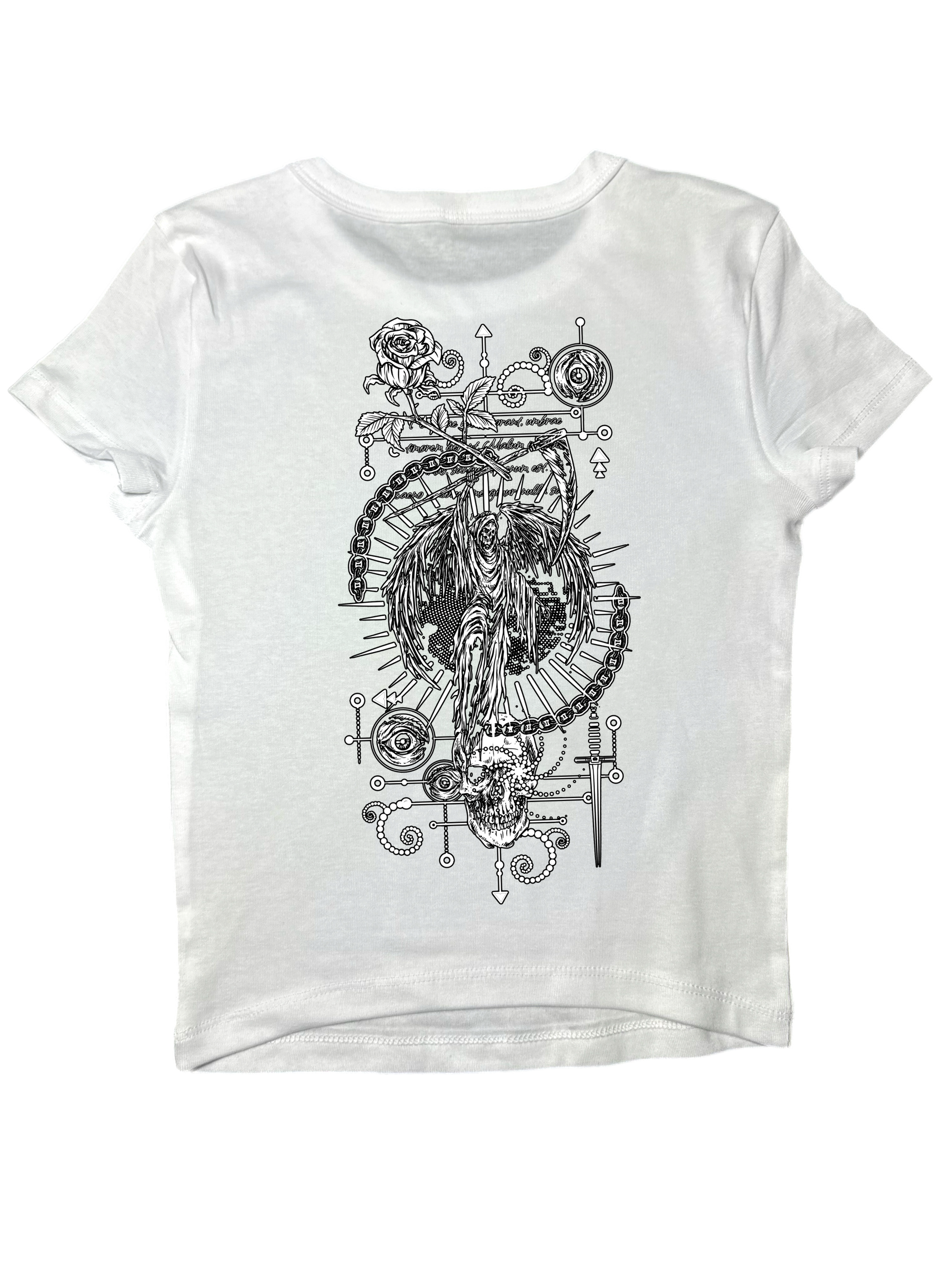 Angel of Death Ladies Micro Ribbed Tee - Morbid Elegance 