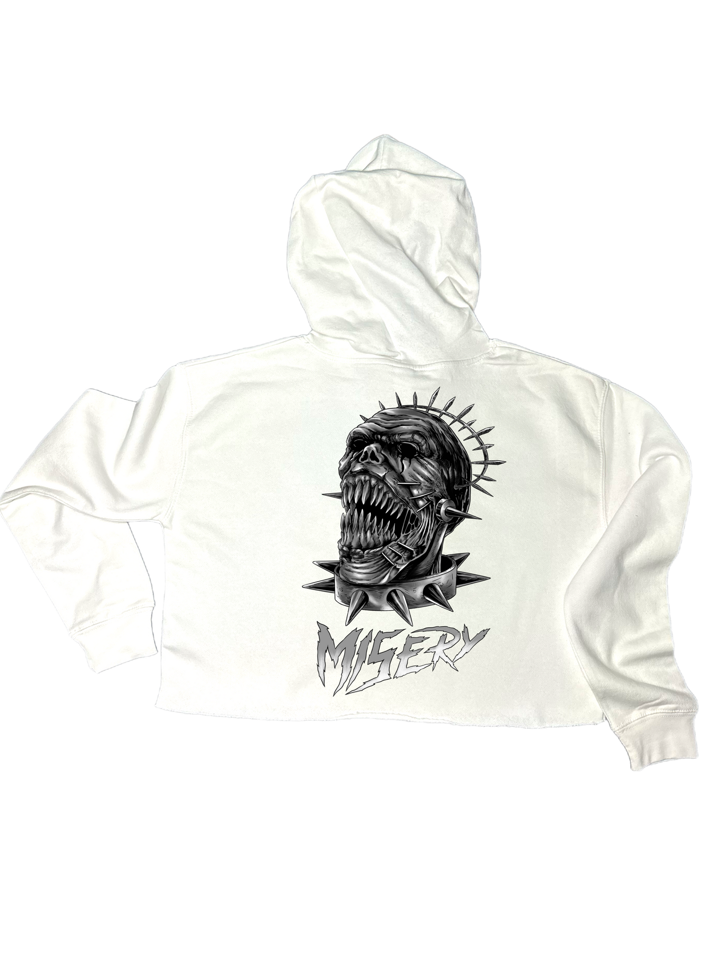 Misery Ladies Crop Hoodie - Morbid Elegance 