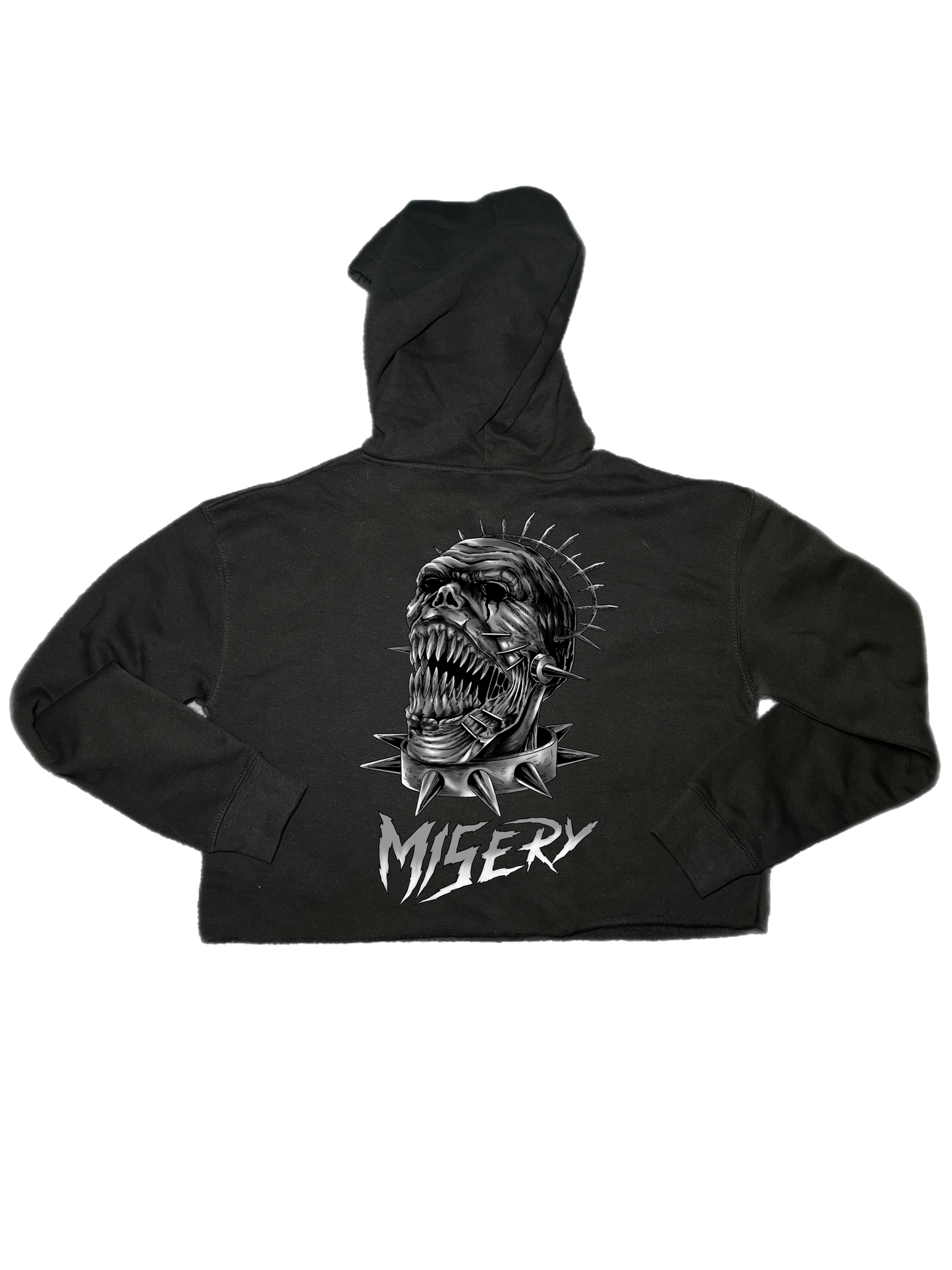 Misery Ladies Crop Hoodie - Morbid Elegance 