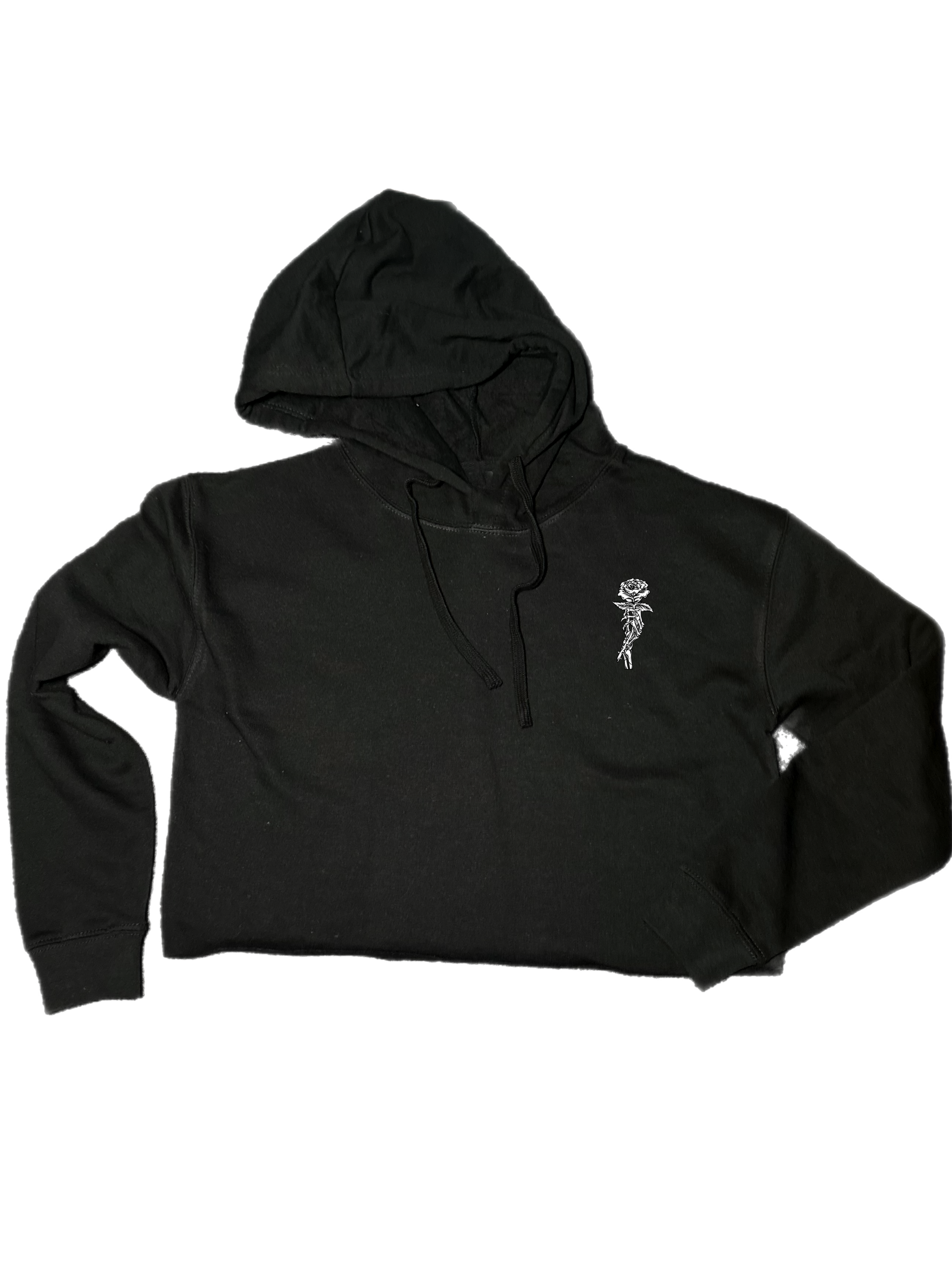 Addicted Ladies Crop Hoodie - Morbid Elegance 