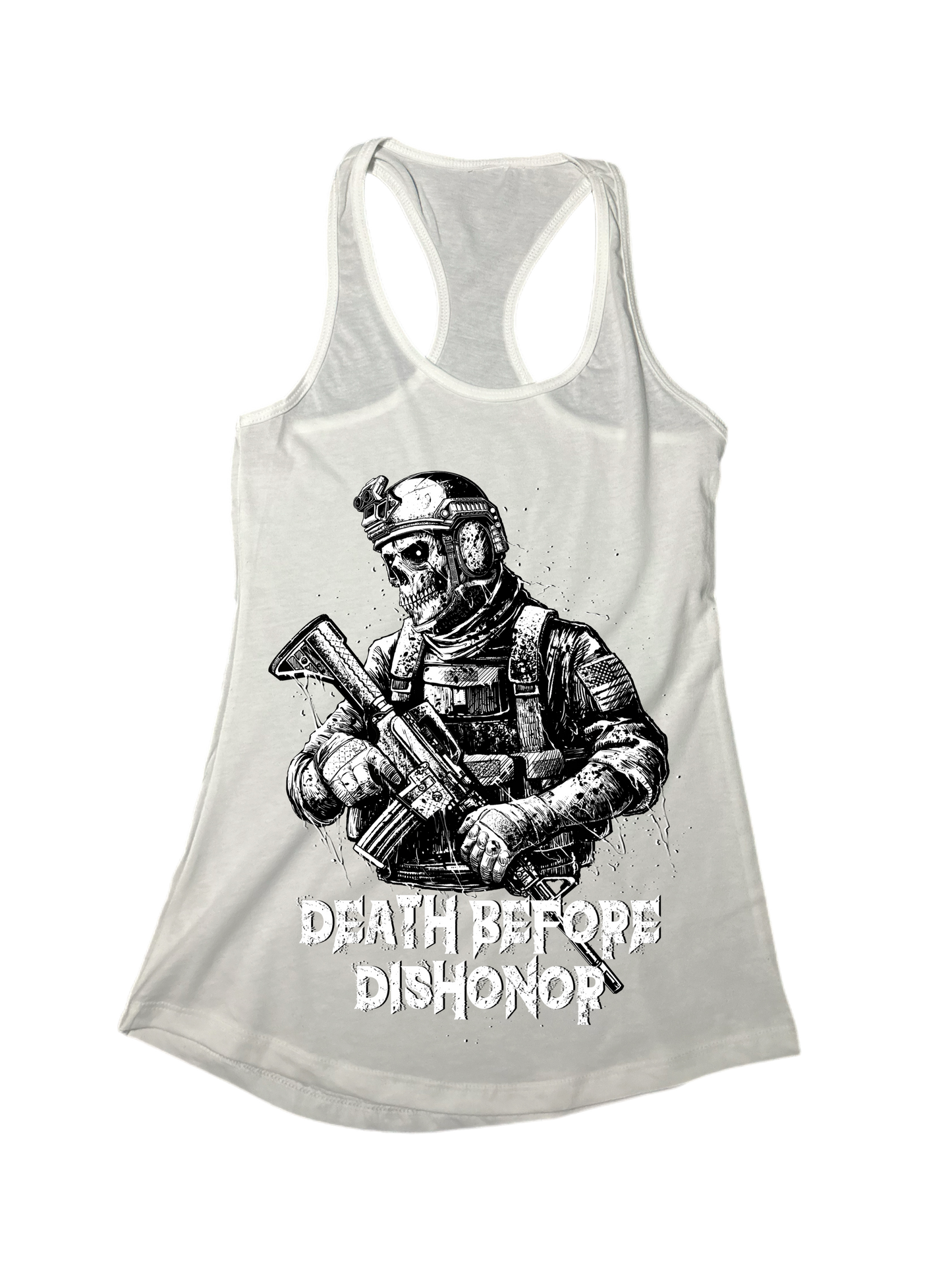 Death Before Dishonor Racerback Tank Top - Morbid Elegance 