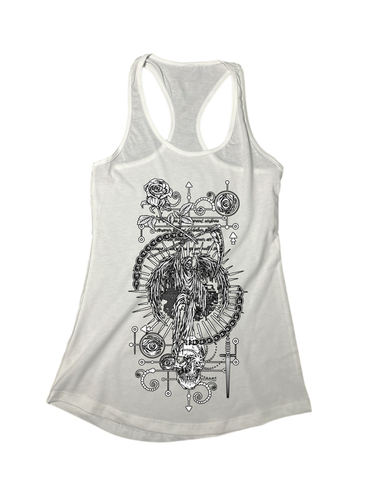 Angel Of Death Racerback Tank Top - Morbid Elegance 